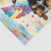 Kleurrijke vliegende teckel met vleugels AV2 Decou Tissuepapier (Detail)