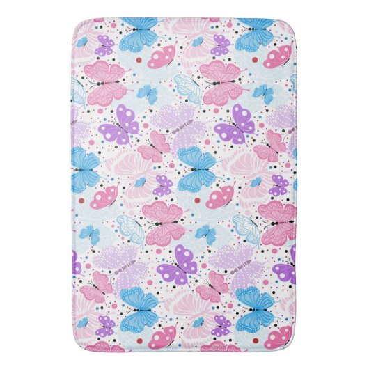 Kleurrijke vliegende vlinder badmat (Voorkant Verticaal)