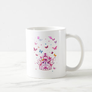 Kleurrijke Vliegende Vlinders met Crown Art Print Koffiemok