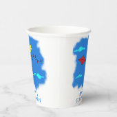 Kleurrijke vliegers in Blue Sky Kinderen op zaterd Papieren Bekers (Rechts)