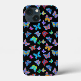 kleurrijke vlinder iPhone 13 mini hoesje