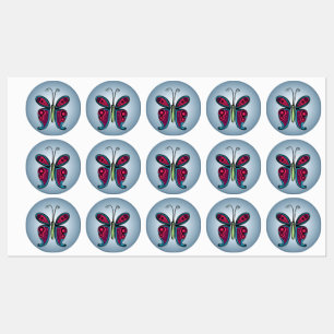 Kleurrijke Vlinder Illustratie Labels