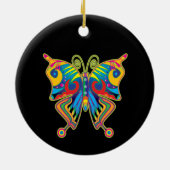 Kleurrijke vlinder keramisch ornament (Achterkant)