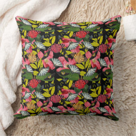 Kleurrijke Vlinder & Klaproos Bloempatroon Kussen