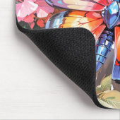 Kleurrijke vlinder kunst muismat (Hoek)