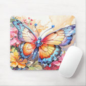 Kleurrijke vlinder kunst muismat (Met muis)