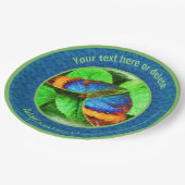 Kleurrijke Vlinder Natuur Kunst Gepersonaliseerde  Papieren Bordje (Gekanteld)
