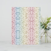 Kleurrijke Vlinder Scrapbook Pagina's Briefpapier (Staand voorkant)