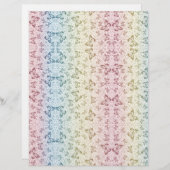 Kleurrijke Vlinder Scrapbook Pagina's Briefpapier (Voorkant / Achterkant)