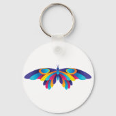 Kleurrijke vlinder Sleutelhanger (Voorkant)