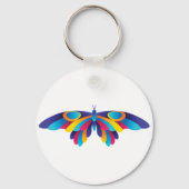 Kleurrijke vlinder Sleutelhanger (Achterkant)