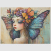 KLEURRIJKE VLINDER SPROOKJE MEISJE DECOUPAGE TISSUEPAPIER (Voorkant)