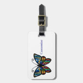 Kleurrijke Vlinder Thunder_Cove Bagagelabel (Voorkant verticaal)