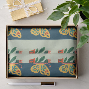 Kleurrijke vlinderdecoratie met bloemmotieven tissuepapier