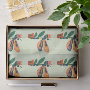 Kleurrijke vlinderdecoratie met bloemmotieven tissuepapier