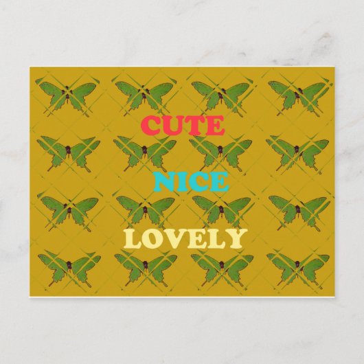 Kleurrijke vlinderdecoratie: Schattige, mooi en mo Briefkaart (Voorkant)