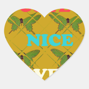 Kleurrijke vlinderdecoratie: Schattige, mooi en mo Hart Sticker