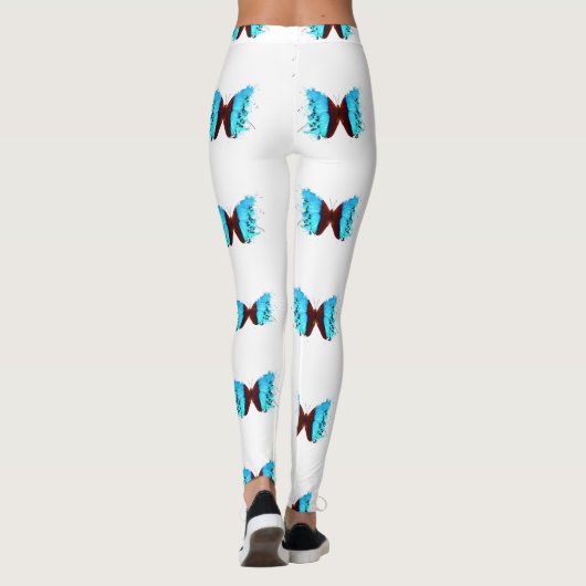 Kleurrijke vlinderdruk leggings (Achterkant)