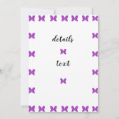 kleurrijke vlinderfeest ELKE EVENT Uitnodiging (Achterkant)