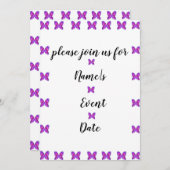 kleurrijke vlinderfeest ELKE EVENT Uitnodiging (Voorkant / Achterkant)