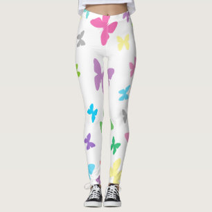 Kleurrijke vlinderkunst leggings