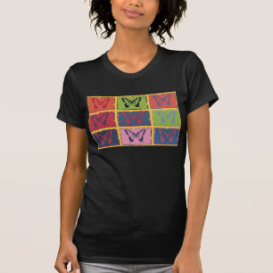 kleurrijke vlinderkunst t-shirt
