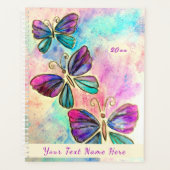 Kleurrijke vlinderplanner - aangepaste tekst - Jaa Planner (Voorkant)