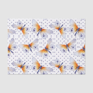 Kleurrijke Vlinders Blauwe Polka stippen Tissuepapier