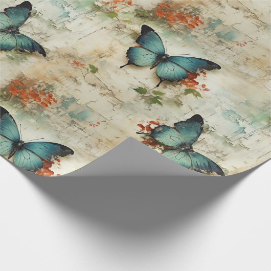 Kleurrijke Vlinders en Bloemen (12) Cadeaupapier (Hoek)