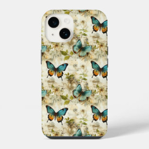 Kleurrijke  Vlinders en Bloemen (1) iPhone 14 Hoesje