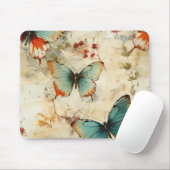 Kleurrijke Vlinders en Bloemen (3) Muismat (Met muis)
