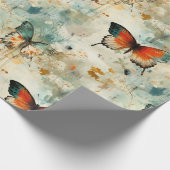 Kleurrijke Vlinders en Bloemen (4) Cadeaupapier (Hoek)