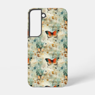 Kleurrijke  Vlinders en Bloemen (4) Samsung Galaxy Hoesje