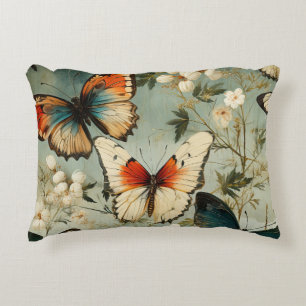 Kleurrijke  Vlinders en Bloemen (5) Accent Kussen