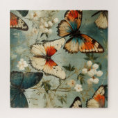 Kleurrijke  Vlinders en Bloemen (5) Legpuzzel (Horizontaal)