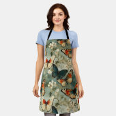 Kleurrijke  Vlinders en Bloemen (5) Schort (Gedragen)