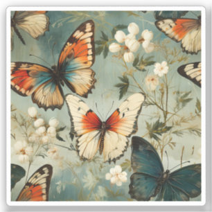 Kleurrijke Vlinders en Bloemen (5) Sticker