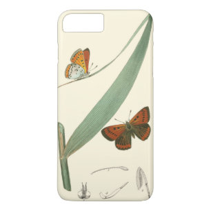 Kleurrijke Vlinders Fladderen Rond een Blad iPhone 8 Plus / 7 Plus Hoesje