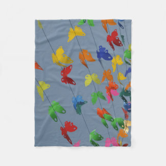 kleurrijke vlinders fleece deken