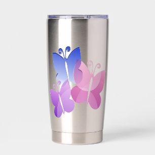 Kleurrijke Vlinders Geïsoleerde Drinkbeker