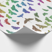 kleurrijke vlinders motten insecten cadeaupapier (Hoek)