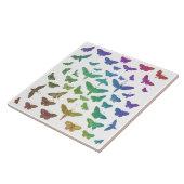 kleurrijke vlinders motten insecten tegeltje (Zijkant)