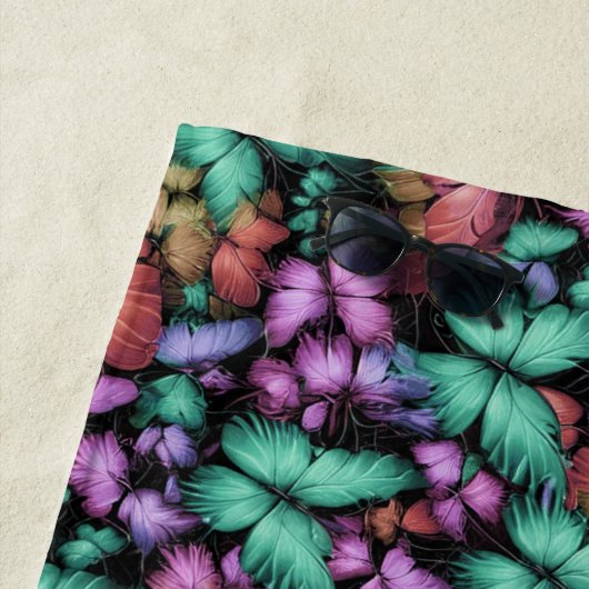 Kleurrijke Vlinders Print Strandlaken (In situ)