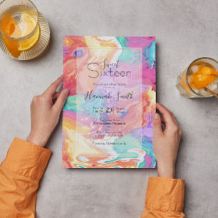 Kleurrijke Vloeibare Marmeren Droom Kaart