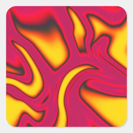 Kleurrijke vloeibare marmerinkt sticker (Voorkant)