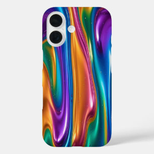 Kleurrijke Vloeistof #4 - iPhone 16 Hoesjes