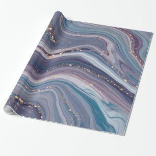 Kleurrijke vloeistof Marmer Cadeaupapier