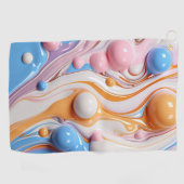 Kleurrijke vloeistof met bellen golfhanddoek (Horizontaal)