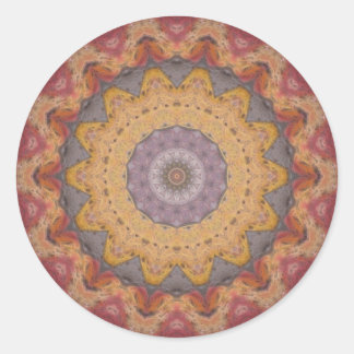 Kleurrijke Vloer Tegels Kaleidoscoop 10 Ronde Sticker