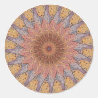 Kleurrijke Vloer Tegels Kaleidoscoop 13 Ronde Sticker